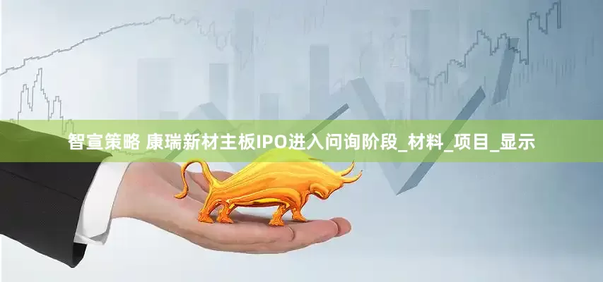 智宣策略 康瑞新材主板IPO进入问询阶段_材料_项目_显示
